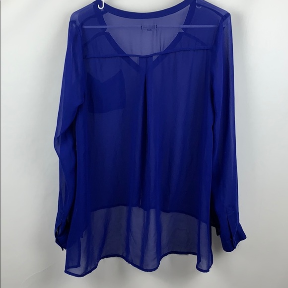 SILENCE + NOISE Sheer Button Down Blouse - Picture 2 of 8